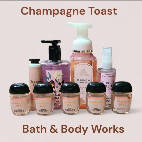 CHAMPAGNE TOAST HAND CARE SOAP & SANITIZERS SET BY BATH & BODY WORKS - Picture 1 of 1